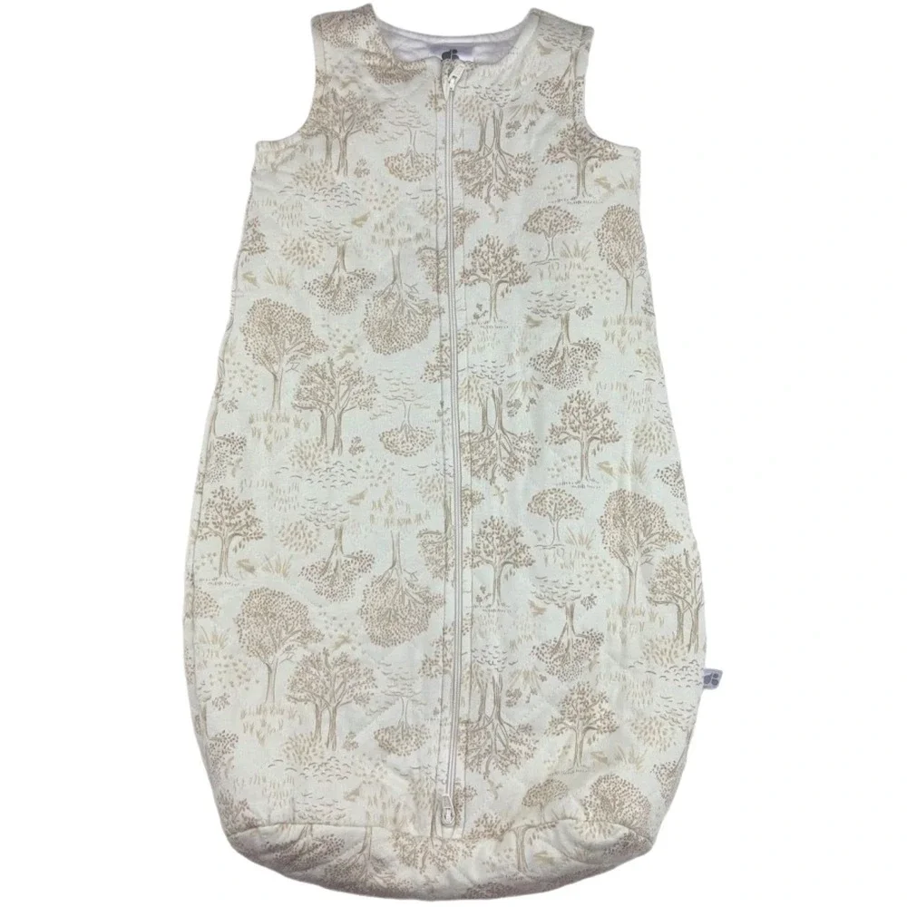 Just Born Baby Sleep Sack‎ 0 6 Mos Woodland Trees Quilted Zipper Beige Tree NEW